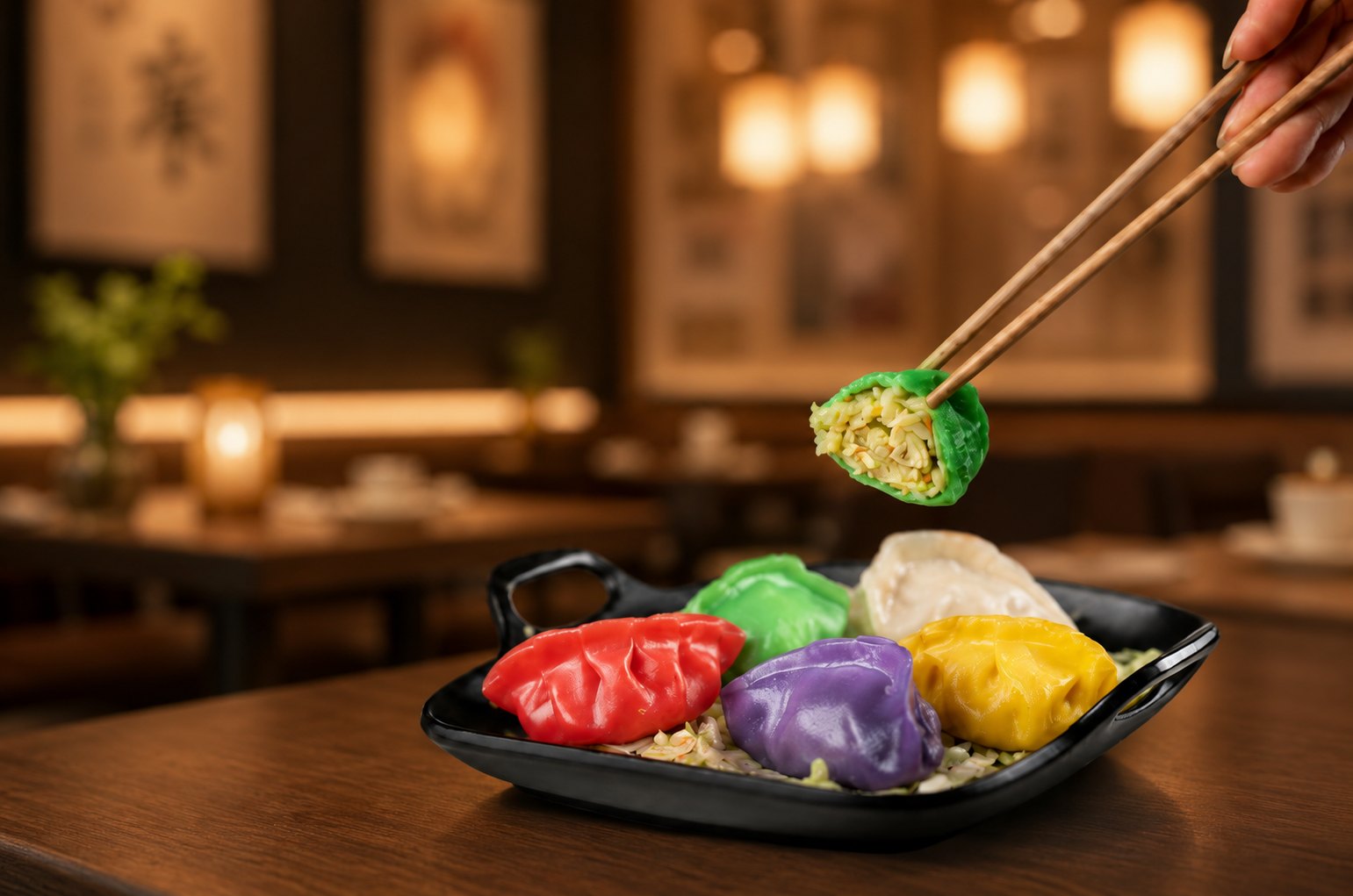 5-Color Gyoza — market exclusive